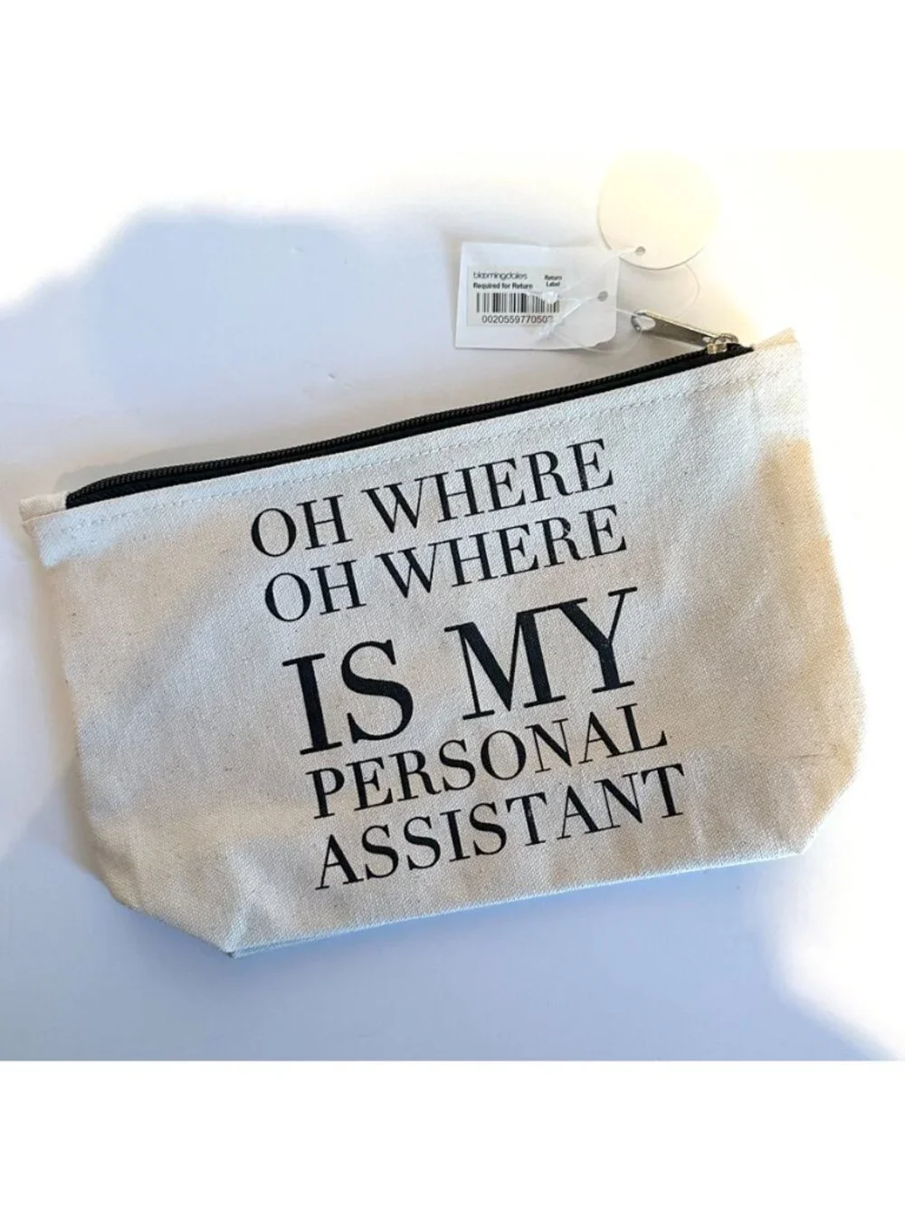 Los Angeles Trading Co. The Perfect Pouch Canvas Makeup Cosmetic Travel Bag NWT